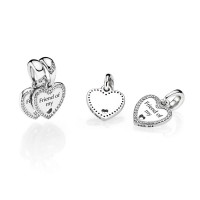 Pandora Charm Hearts Friendship Dangle Clear CZ Jewelry Pandora Charm Hearts Friendship Dangle Clear CZ Jewelry