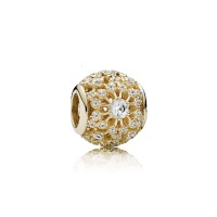 Pandora Charm Inner Radiance Clear CZ 14K Gold Jewelry Pandora Charm Inner Radiance Clear CZ 14K Gold Jewelry
