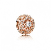 Pandora Charm Inner Radiance Rose Clear CZ Jewelry Pandora Charm Inner Radiance Rose Clear CZ Jewelry