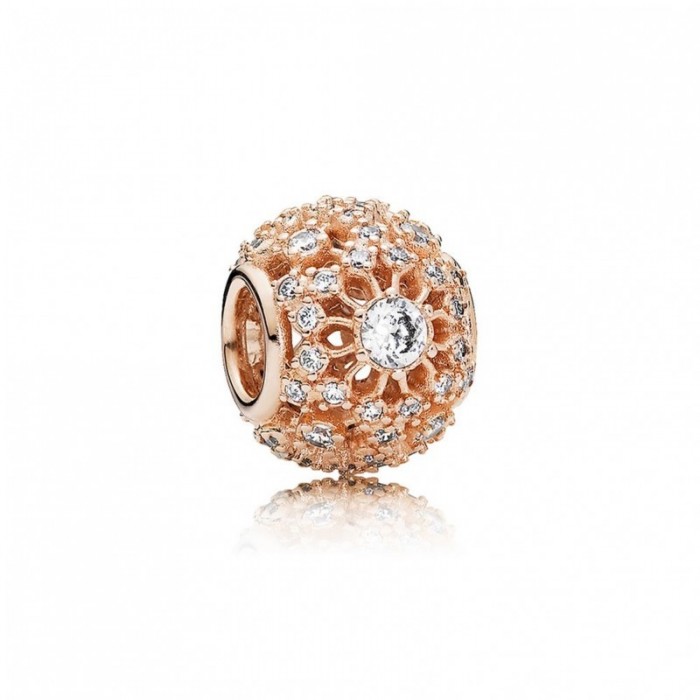 Pandora Charm Inner Radiance Rose Clear CZ Jewelry USA Outlet