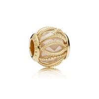 Pandora Charm Intertwining Radiance Shine Golden Colored CZ Jewelry Pandora Charm Intertwining Radiance Shine Golden Colored CZ Jewelry