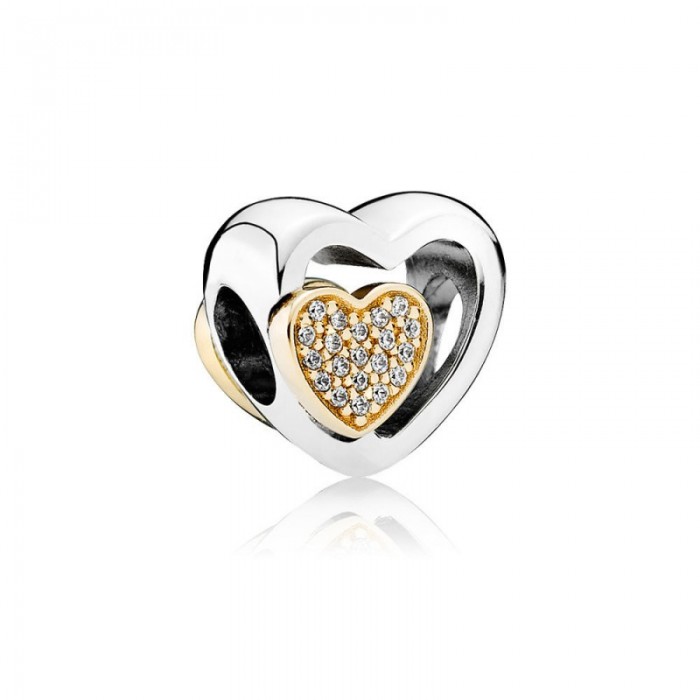 Pandora Charm Joined Together Clear CZ Jewelry
