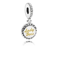 Pandora Charm Lady Boss Metallic Gold Enamel Jewelry Pandora Charm Lady Boss Metallic Gold Enamel Jewelry