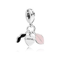 Pandora Charm Love Couple Dangle Mixed Enamel Jewelry Pandora Charm Love Couple Dangle Mixed Enamel Jewelry