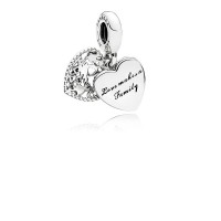 Pandora Charm Love Makes A Family Dangle Pink Enamel Clear CZ Jewelry Pandora Charm Love Makes A Family Dangle Pink Enamel Clear CZ Jewelry