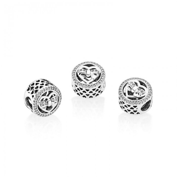 Pandora Charm Loving Ties Clear CZ Jewelry