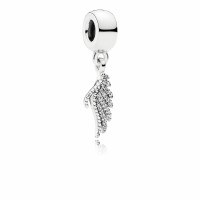 Pandora Charm Majestic Feather Dangle Clear CZ Jewelry Pandora Charm Majestic Feather Dangle Clear CZ Jewelry
