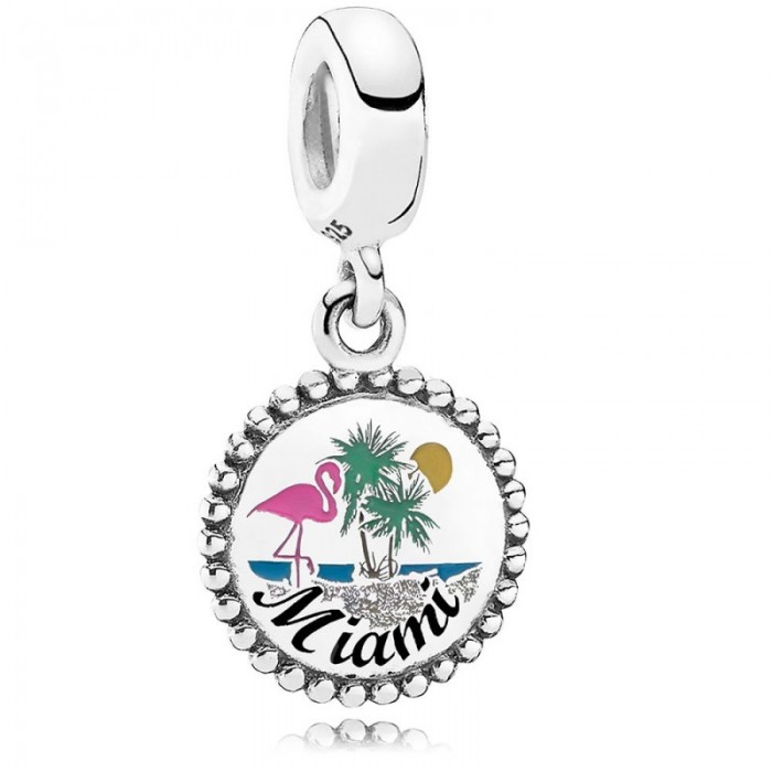 Pandora Charm Miami Beach Dangle Mixed Enamel Jewelry
