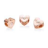 Pandora Charm Mother Heart Rose Clear CZ Jewelry Pandora Charm Mother Heart Rose Clear CZ Jewelry