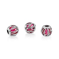 Pandora Charm Nature's Radiance Synthetic Ruby Clear CZ Jewelry Pandora Charm Nature's Radiance Synthetic Ruby Clear CZ Jewelry