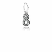 Pandora Charm Number 8 Dangle Clear CZ Jewelry Pandora Charm Number 8 Dangle Clear CZ Jewelry