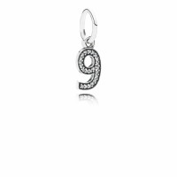 Pandora Charm Number 9 Dangle Clear CZ Jewelry Pandora Charm Number 9 Dangle Clear CZ Jewelry