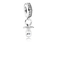 Pandora Charm Pacifier Dangle Clear CZ Jewelry Pandora Charm Pacifier Dangle Clear CZ Jewelry