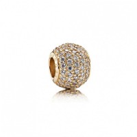 Pandora Charm Pave Lights Clear CZ 14K Gold Jewelry Pandora Charm Pave Lights Clear CZ 14K Gold Jewelry