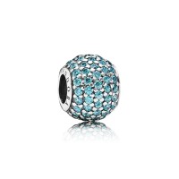 Pandora Charm Pave Lights Teal CZ Jewelry Pandora Charm Pave Lights Teal CZ Jewelry