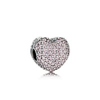 Pandora Charm Pave Open My Heart Clip Pink CZ Jewelry Pandora Charm Pave Open My Heart Clip Pink CZ Jewelry