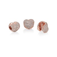 Pandora Charm Pave Open My Heart Clip Rose Clear CZ Jewelry Pandora Charm Pave Open My Heart Clip Rose Clear CZ Jewelry