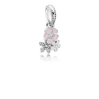 Pandora Charm Poetic Blooms Dangle Mixed Enamels Clear CZ Jewelry Pandora Charm Poetic Blooms Dangle Mixed Enamels Clear CZ Jewelry