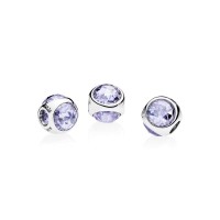 Pandora Charm Radiant Droplet Lavender CZ Jewelry Pandora Charm Radiant Droplet Lavender CZ Jewelry
