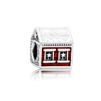 Pandora Charm Santa's Home White Translucent Red Enamel Jewelry Pandora Charm Santa's Home White Translucent Red Enamel Jewelry