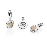 Pandora Charm Signature Heart Dangle Clear CZ Jewelry Pandora Charm Signature Heart Dangle Clear CZ Jewelry