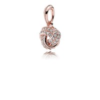 Pandora Charm Sparkling Love Knot Pendant Rose Clear CZ Jewelry Pandora Charm Sparkling Love Knot Pendant Rose Clear CZ Jewelry
