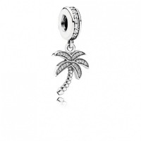 Pandora Charm Sparkling Palm Tree Dangle Clear CZ Jewelry Pandora Charm Sparkling Palm Tree Dangle Clear CZ Jewelry