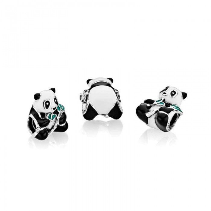 Pandora Charm Sweet Panda Mixed Enamel Jewelry