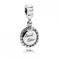 Pandora Charm Sweet Sister Dangle Clear CZ Jewelry Pandora Charm Sweet Sister Dangle Clear CZ Jewelry