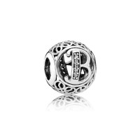 Pandora Charm Vintage B Clear CZ Jewelry Pandora Charm Vintage B Clear CZ Jewelry