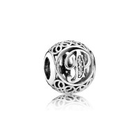 Pandora Charm Vintage P Clear CZ Jewelry Pandora Charm Vintage P Clear CZ Jewelry