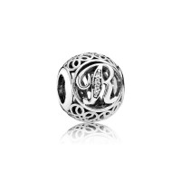Pandora Charm Vintage R Clear CZ Jewelry Pandora Charm Vintage R Clear CZ Jewelry