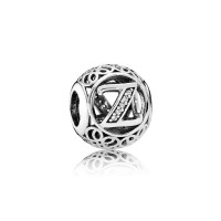 Pandora Charm Vintage Z Clear CZ Jewelry Pandora Charm Vintage Z Clear CZ Jewelry