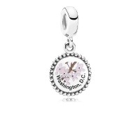 Pandora Charm Washington D.C.Cherry Blossom Dangle Mixed Enamel Jewelry Pandora Charm Washington D.C.Cherry Blossom Dangle Mixed Enamel Jewelry