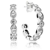Pandora Earring Allu Brilliant Marquise Hoop Jewelry Pandora Earring Allu Brilliant Marquise Hoop Jewelry