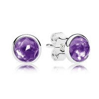 Pandora Earring February Birthstone Amethyst Droplet Jewelry Pandora Earring February Birthstone Amethyst Droplet Jewelry
