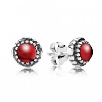Pandora Earring January Birthstone Garnet Stud Jewelry Pandora Earring January Birthstone Garnet Stud Jewelry