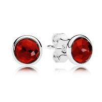 Pandora Earring July Birthstone Ruby Droplet 925 Silver Jewelry Pandora Earring July Birthstone Ruby Droplet 925 Silver Jewelry