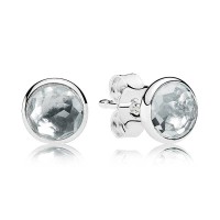 Pandora Earring March Birthstone Light Blue Crystal Droplet Jewelry Pandora Earring March Birthstone Light Blue Crystal Droplet Jewelry