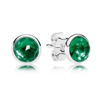 Pandora Earring May Birthstone Green Crystal Droplet Jewelry Pandora Earring May Birthstone Green Crystal Droplet Jewelry