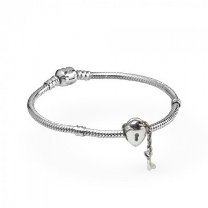 Pandora Bracelet Secret Lover Keys Complete Silver Jewelry