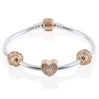 Pandora Bracelet Sweetheart Love Complete Rose Gold Jewelry Pandora Bracelet Sweetheart Love Complete Rose Gold Jewelry