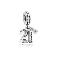 Pandora Charm 21 Years Love Dangle Clear CZ Jewelry Pandora Charm 21 Years Love Dangle Clear CZ Jewelry
