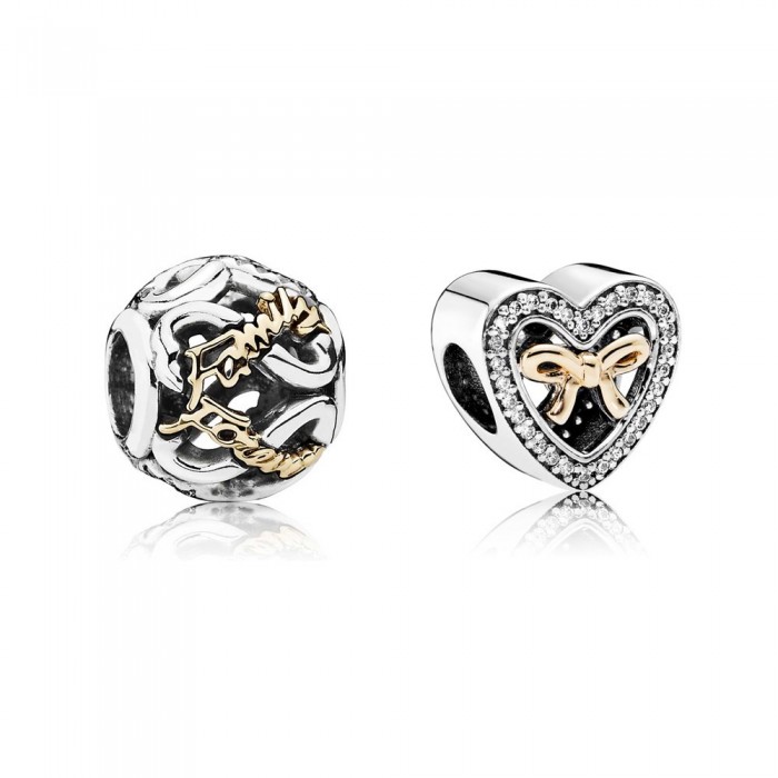 Pandora Charm Bound By Love CZ Silver Jewelry