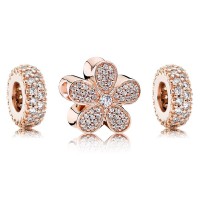 Pandora Charm Dazzling Daisy Floral CZ Rose Gold Jewelry Pandora Charm Dazzling Daisy Floral CZ Rose Gold Jewelry