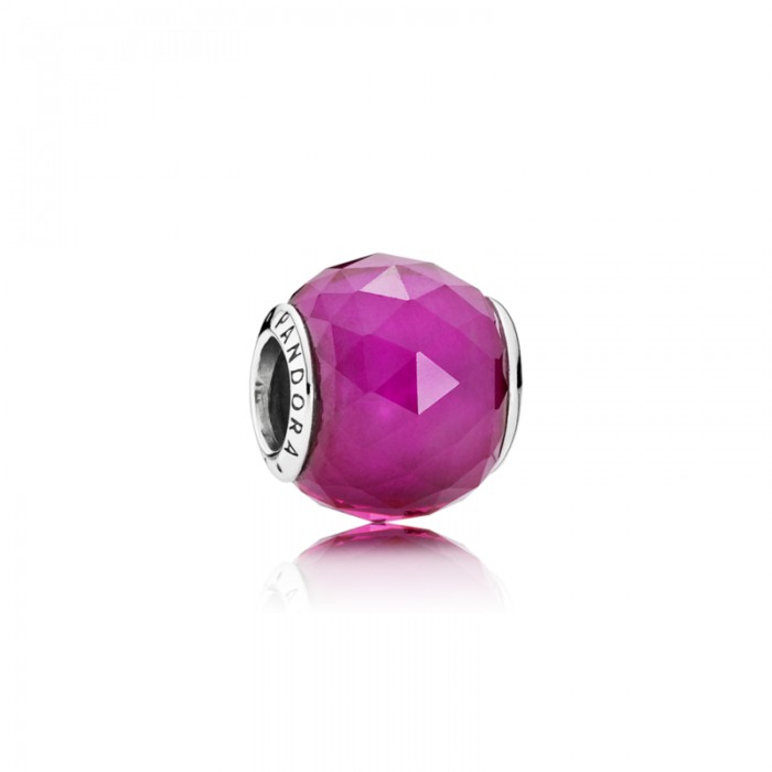 Pandora Charm Geometric Facets Synthetic Ruby Jewelry