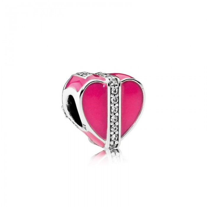 Pandora Charm Gifts Love Magenta Enamel Clear CZ Jewelry