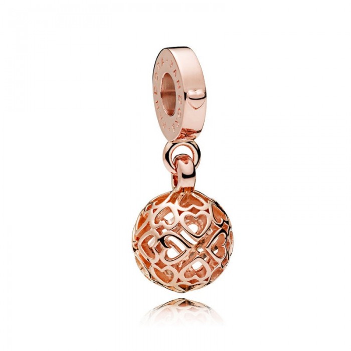 Pandora Charm Harmonious Hearts Dangle Rose Jewelry