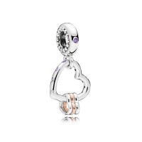 Pandora Charm Heart Highlights Dangle Lilac Royal Purple Crystals Jewelry Pandora Charm Heart Highlights Dangle Lilac Royal Purple Crystals Jewelry