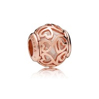Pandora Charm Hearts Filigree Rose Clear CZ Jewelry Pandora Charm Hearts Filigree Rose Clear CZ Jewelry